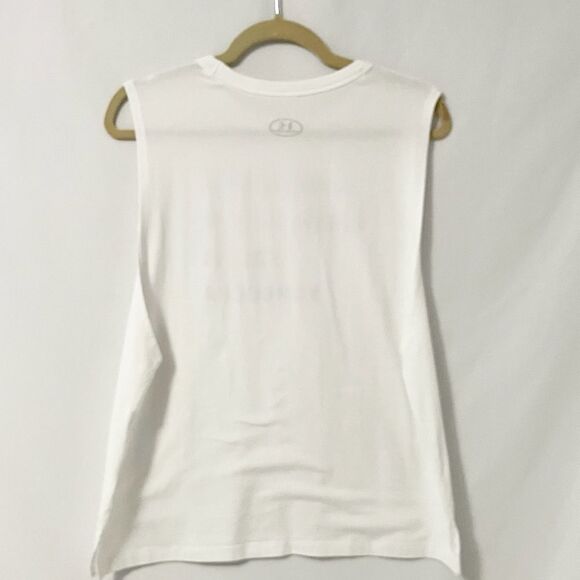 Under Armour Graphic Tank Avocado Green Juice Kale White Size L - Picture 3 of 5